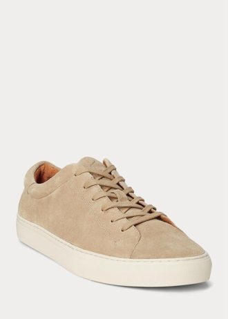 Zapatillas Ralph Lauren Jermain de ante beige para hombre Zapatillas Ralph Lauren Jermain de ante beige para hombre