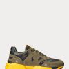 Zapatillas Ralph Lauren Jogger de ante y camuflaje antidesgarro para hombre, color verde/camuflaje Zapatillas Ralph Lauren Jogger de ante y camuflaje antidesgarro para hombre, color verde/camuflaje