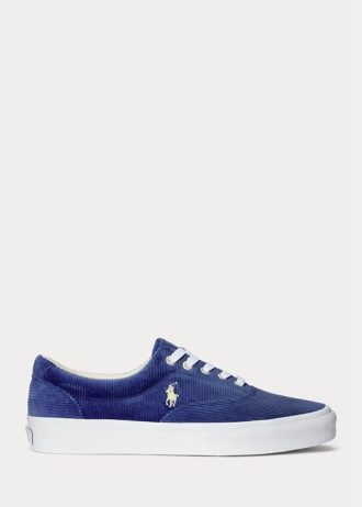 Zapatillas Ralph Lauren Keaton de pana para hombre de la Marina Real Zapatillas Ralph Lauren Keaton de pana para hombre de la Marina Real
