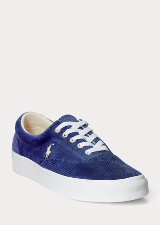 Zapatillas Ralph Lauren Keaton de pana para hombre de la Marina Real Zapatillas Ralph Lauren Keaton de pana para hombre de la Marina Real