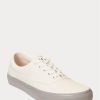 Zapatillas Ralph Lauren Keaton de sarga en blanco y gris para hombre