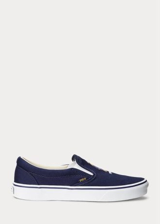 Zapatillas Ralph Lauren Keaton Polo Bear sin cordones para hombre en azul marino Zapatillas Ralph Lauren Keaton Polo Bear sin cordones para hombre en azul marino