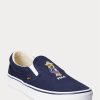 Zapatillas Ralph Lauren Keaton Polo Bear sin cordones para hombre en azul marino Zapatillas Ralph Lauren Keaton Polo Bear sin cordones para hombre en azul marino