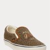 Zapatillas Ralph Lauren Keaton Tweed sin cordones para hombre, color marrón/marrón Zapatillas Ralph Lauren Keaton Tweed sin cordones para hombre, color marrón/marrón