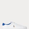 Zapatillas Ralph Lauren Longwood de cuero blancas para hombre Zapatillas Ralph Lauren Longwood de cuero blancas para hombre