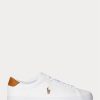 Zapatillas Ralph Lauren Longwood de cuero blancas para hombre Zapatillas Ralph Lauren Longwood de cuero blancas para hombre