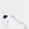 Zapatillas Ralph Lauren Longwood de cuero blancas para hombre Zapatillas Ralph Lauren Longwood de cuero blancas para hombre