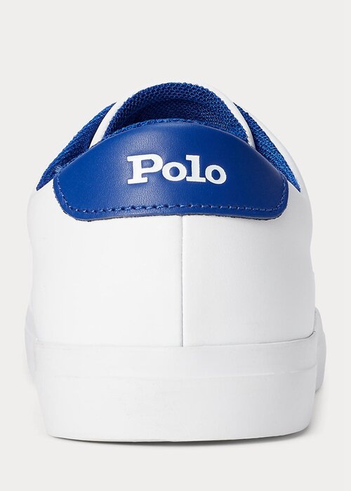 Zapatillas Ralph Lauren Longwood de cuero blancas para hombre Zapatillas Ralph Lauren Longwood de cuero blancas para hombre