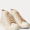 Zapatillas Ralph Lauren Mayport de lona beige para mujer