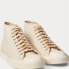 Zapatillas Ralph Lauren Mayport de lona color crema para hombre Zapatillas Ralph Lauren Mayport de lona color crema para hombre