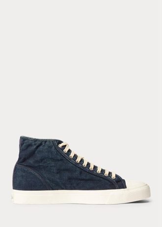 Zapatillas Ralph Lauren Mayport de lona índigo para hombre