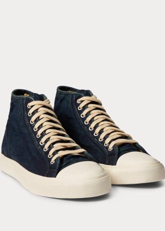 Zapatillas Ralph Lauren Mayport de lona índigo para hombre