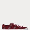 Zapatillas Ralph Lauren Nelson de lana y algodón a rayas burdeos para hombre Zapatillas Ralph Lauren Nelson de lana y algodón a rayas burdeos para hombre