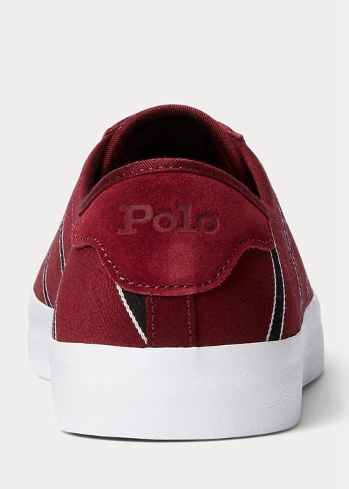 Zapatillas Ralph Lauren Nelson de lana y algodón a rayas burdeos para hombre Zapatillas Ralph Lauren Nelson de lana y algodón a rayas burdeos para hombre