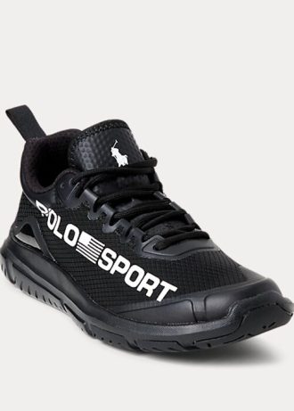 Zapatillas Ralph Lauren Polo Sport Tech Racer negras para mujer Zapatillas Ralph Lauren Polo Sport Tech Racer negras para mujer