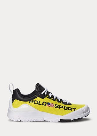 Zapatillas Ralph Lauren Polo Sport Tech Racer para mujer en amarillo y negro Zapatillas Ralph Lauren Polo Sport Tech Racer para mujer en amarillo y negro