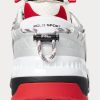 Zapatillas Ralph Lauren PS200 para hombre, color plata, rojo y negro