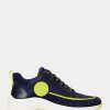 Zapatillas Ralph Lauren Reaghan de cuero y ante para mujer en azul marino Zapatillas Ralph Lauren Reaghan de cuero y ante para mujer en azul marino