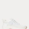Zapatillas Ralph Lauren Reaghan de piel y ante blancas para mujer Zapatillas Ralph Lauren Reaghan de piel y ante blancas para mujer