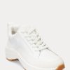 Zapatillas Ralph Lauren Reaghan de piel y ante blancas para mujer Zapatillas Ralph Lauren Reaghan de piel y ante blancas para mujer