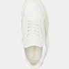 Zapatillas Ralph Lauren Reaghan de piel y ante blancas para mujer Zapatillas Ralph Lauren Reaghan de piel y ante blancas para mujer