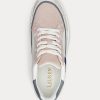 Zapatillas Ralph Lauren Reaghan de piel y jacquard con logo en rosa para mujer Zapatillas Ralph Lauren Reaghan de piel y jacquard con logo en rosa para mujer