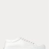 Zapatillas Ralph Lauren Severn de piel de becerro blancas para hombre