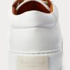 Zapatillas Ralph Lauren Severn de piel de becerro blancas para hombre