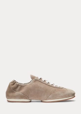 Zapatillas Ralph Lauren The Suede Pony Ballerina para mujer en gris