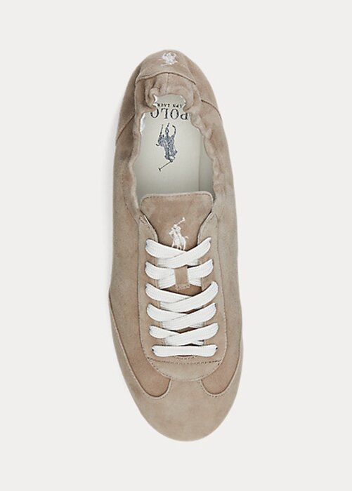 Zapatillas Ralph Lauren The Suede Pony Ballerina para mujer en gris Zapatillas Ralph Lauren The Suede Pony Ballerina para mujer en gris