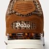 Zapatillas Ralph Lauren Trackster 200 Harris Tweed® marrones para hombre