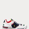 Zapatillas Ralph Lauren Trackster 200 para hombre en blanco y azul marino