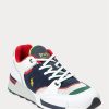 Zapatillas Ralph Lauren Trackster 200 para hombre en blanco y azul marino