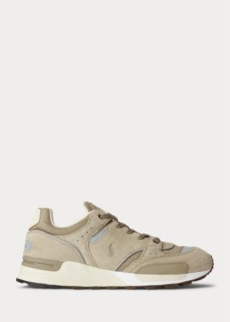 Zapatillas Ralph Lauren Trackster 200 para hombre en color caqui