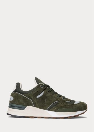 Zapatillas Ralph Lauren Trackster 200 para hombre en color oliva