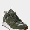 Zapatillas Ralph Lauren Trackster 200 para hombre en color oliva