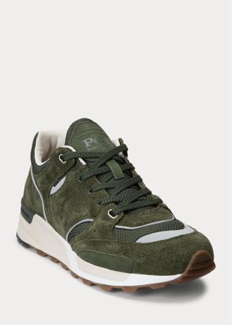 Zapatillas Ralph Lauren Trackster 200 para hombre en color oliva