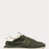 Zapatillas Ralph Lauren Train 89 con paneles de ante en color oliva para hombre