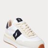 Zapatillas Ralph Lauren Train 89 de ante y Oxford para hombre, color blanco/azul marino
