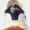 Zapatillas Ralph Lauren Train 89 de ante y Oxford para hombre, color blanco/azul marino