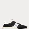 Zapatillas Ralph Lauren Train 89 de ante y Oxford para hombre, color negro y blanco