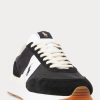 Zapatillas Ralph Lauren Train 89 de ante y Oxford para hombre, color negro y blanco