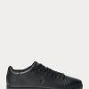Zapatillas Ralph Lauren Wilton de cuero negro para hombre Zapatillas Ralph Lauren Wilton de cuero negro para hombre