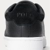 Zapatillas Ralph Lauren Wilton de cuero negro para hombre
