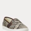 Zapatillas sin cordones de piel con relieve Jinny de Ralph Lauren para mujer