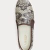Zapatillas sin cordones de piel con relieve Jinny de Ralph Lauren para mujer