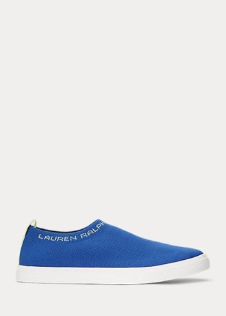 Zapatillas sin cordones Ralph Lauren Jordyn azules para mujer
