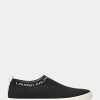 Zapatillas sin cordones Ralph Lauren Jordyn negras para mujer
