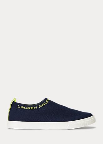 Zapatillas sin cordones Ralph Lauren Jordyn para mujer en azul marino