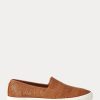 Zapatillas sin cordones tejidas Ralph Lauren Jinny para mujer en color marrón Zapatillas sin cordones tejidas Ralph Lauren Jinny para mujer en color marrón